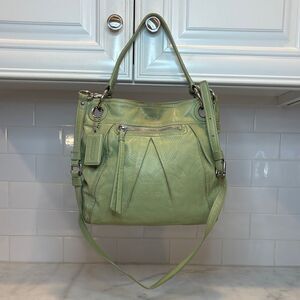 Coach Bag Purse Handbag Leather Parker Perforated Signature OpArt Hobo Crossbody